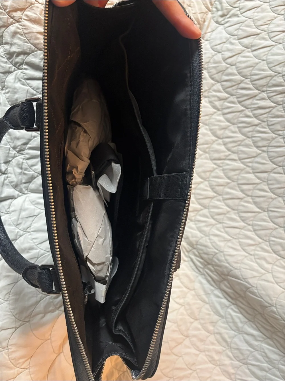 Michael Kors Blue MK Logo Laptop Briefcase